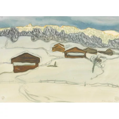 Fred Stauffer — Winterliche Alpenlandschaft.