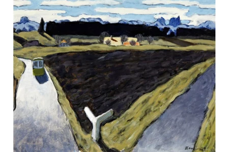 Bei Borisried - Langenberg mit Blick auf die Stockhornkette