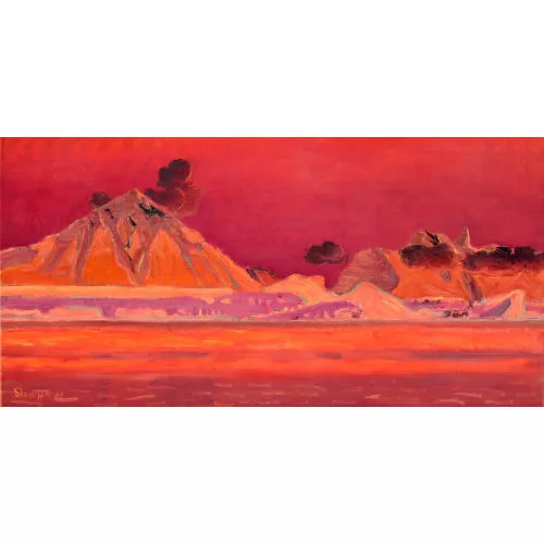 Fred Stauffer — Sommeransicht des Thunersees mit Niesen und Stockhornkette.