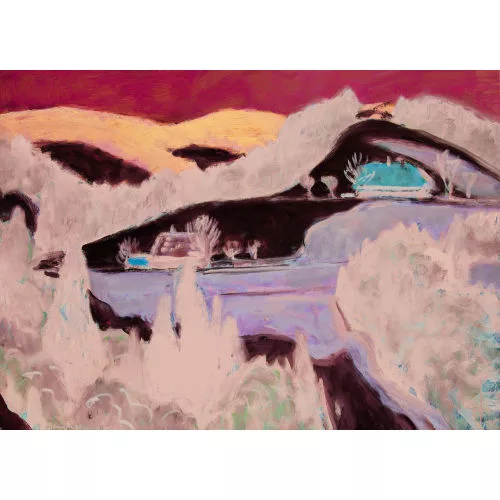 Fred Stauffer — Hügelige Vorfrühlingslandschaft im Emmental.