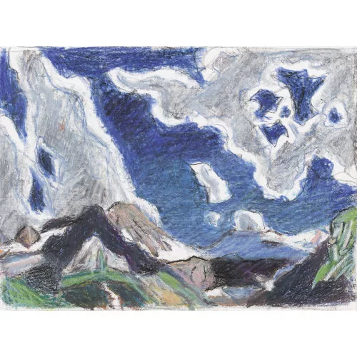 Fred Stauffer — Komposition mit Landschaft.