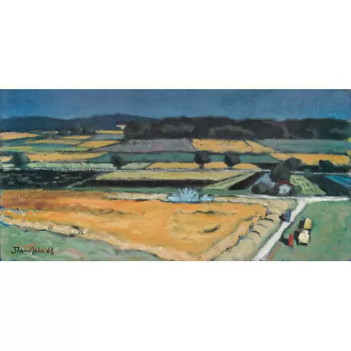 Weite Feldlandschaft im Sommer