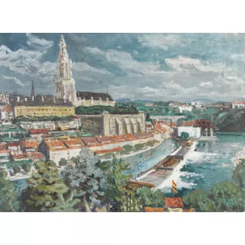 Blick auf das Berner Münster und das Schwellenmätteli