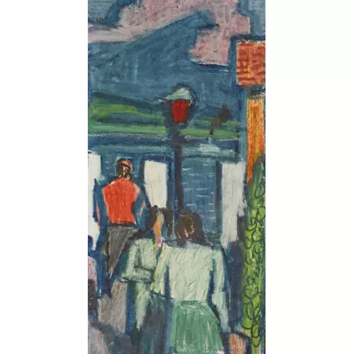 Uferpartie mit Figuren
