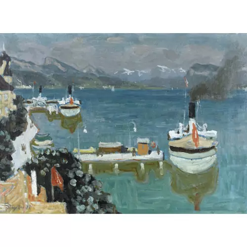 Dampfboote auf dem Genfersee