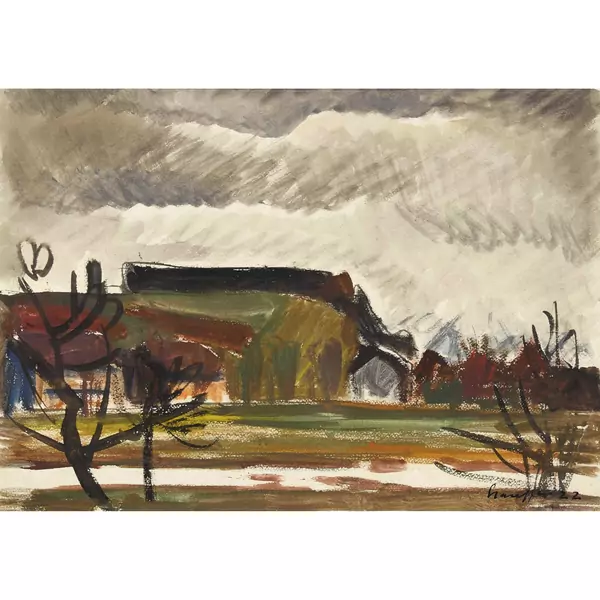 Gehöft in weiter Landschaft