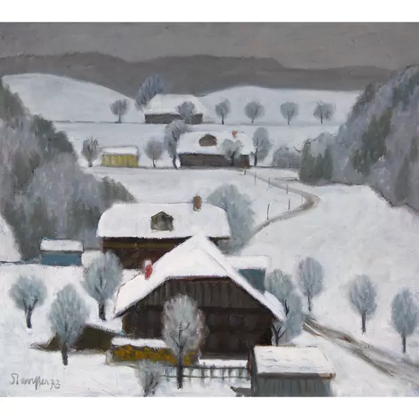 Winterliche Dorflandschaft