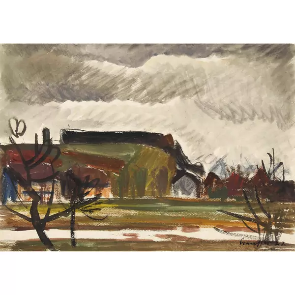 Gehöft in weiter Landschaft