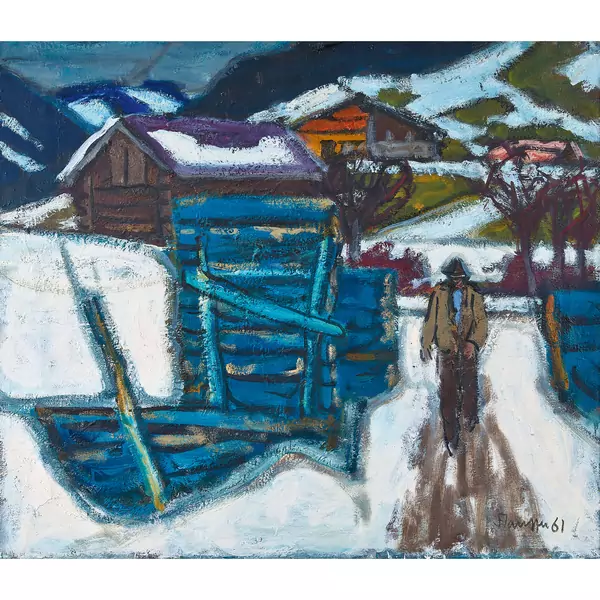Voralpenlandschaft im Schnee