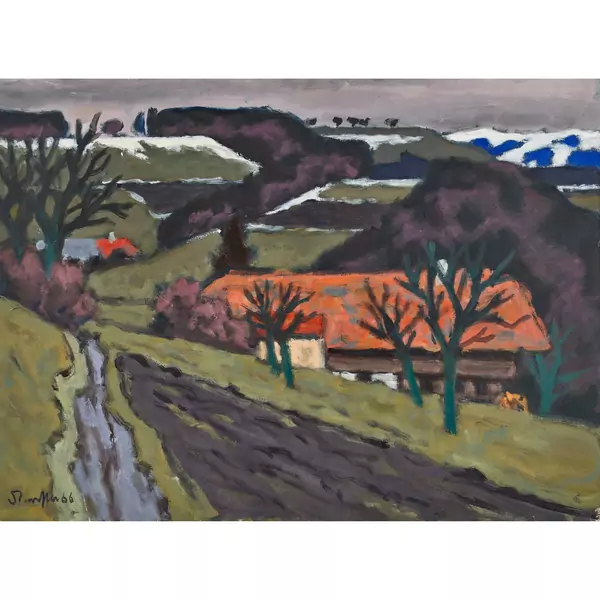 Emmentaler Landschaft im Vorfrühling
