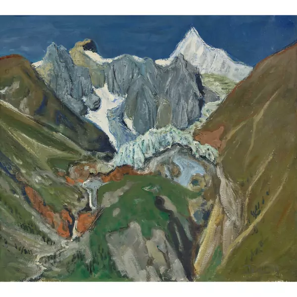 Blick auf den Fieschergletscher und das Finsteraarhorn
