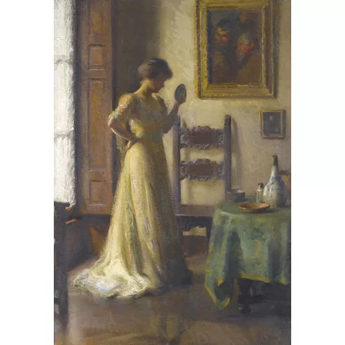 Frédéric Dufaux — Interieur mit eleganter Frau.