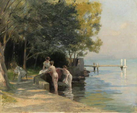 Baigneuses au bord du lac