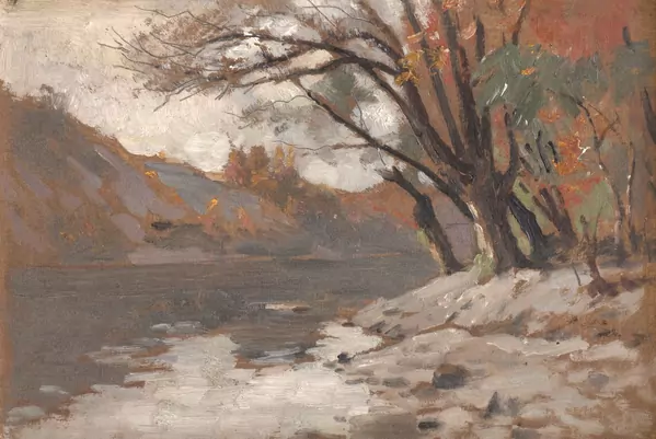 Frédéric DUFAUX (1852-1943), "Bords de l'Arve en automne" — DognyAuction
