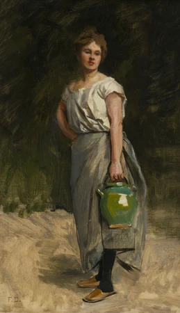 Portait de femme au pot