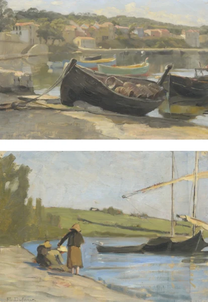 Frédéric Dufaux — Barques de PêcheLes Blanchisseuses, 1880