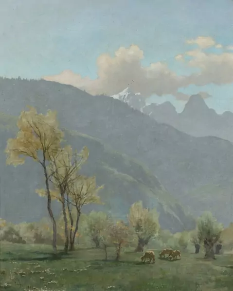 Frédéric ROUGE (1867-1950), "Alpage" 1888 huile sur toile — DognyAuction