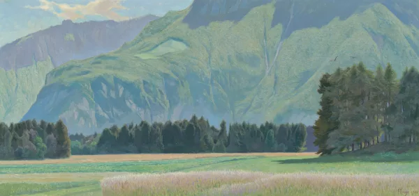 Frédéric Rouge — Das Rhonetal bei Villeneuve, 1935