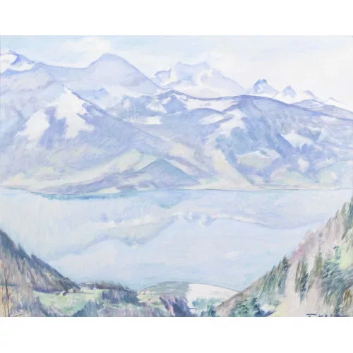 Fredy Hopf — Brienzersee mit Jungfrau.