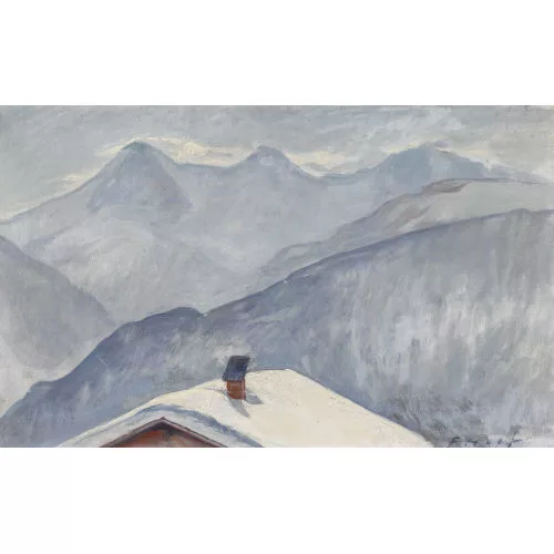 Fredy Hopf — "Jungfrau und Mönch in Morgenstimmung".