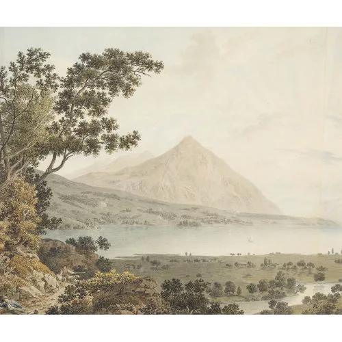 Friedrich Christian Reinermann — Der Thunersee mit dem Niesen.