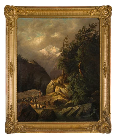 Paysage de montagne animé