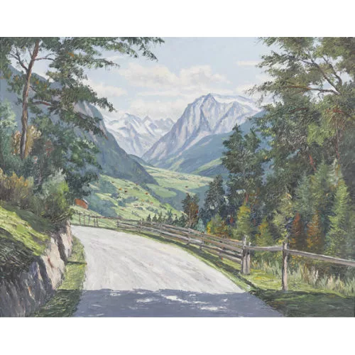 Friedrich Johann Erismann — "Prättigauer Strasse bei Saas".