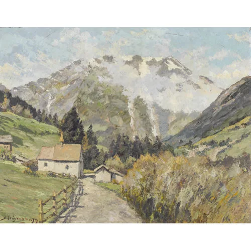 Friedrich Johann Erismann — "Sonniger Morgen im Binntal".
