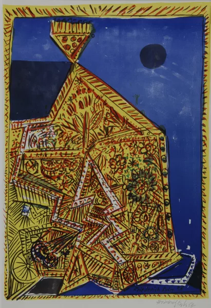 Friedrich Kuhn — 2 Blätter: Ohne Titel, 1958; Palmensessel, 1971