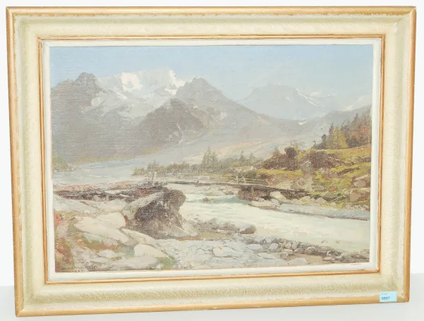 Friedrich R. Zimmermann — Alpine Landschaft mit Wildbach, 1882