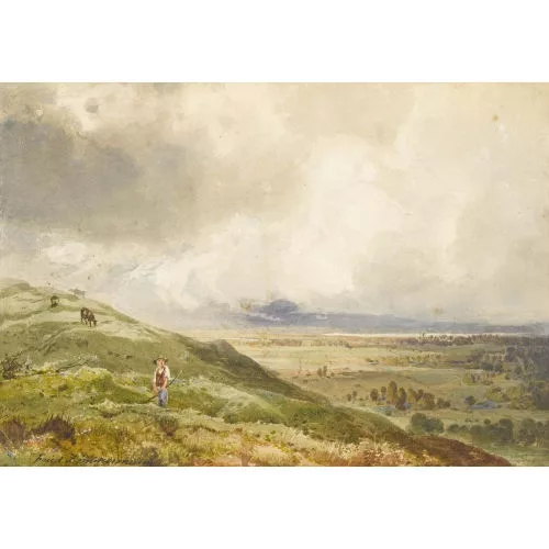 Friedrich R. Zimmermann — Bauer in hügeliger Landschaft.