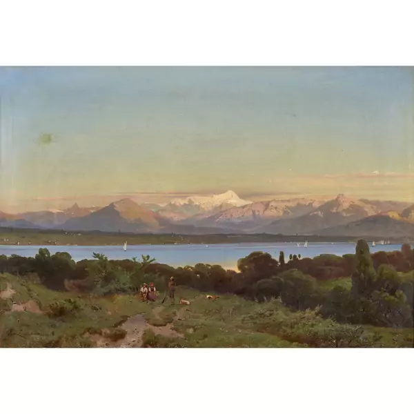 Blick auf den Genfersee und den Mont-Blanc