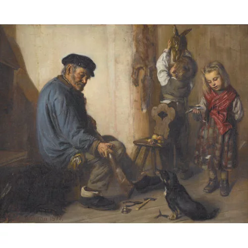 Friedrich Stirnimann — Daheim nach der Jagd.