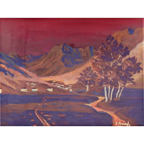 Fritz Brand — Verschneite Berglandschaft.