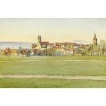 Aarau - Blick vom Schachen auf die Stadt
