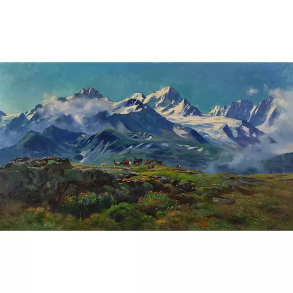 Blick auf das Mont-Blanc-Massiv