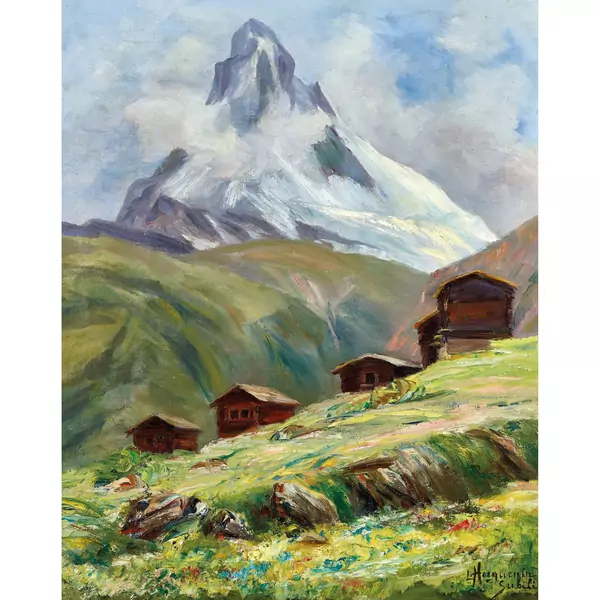 Stadel mit Matterhorn