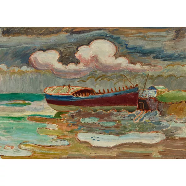 FRITZ EDUARD PAULI — "Gestrandetes Schiff".