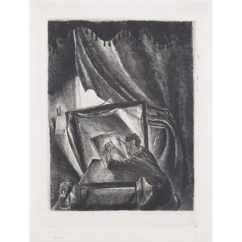 FRITZ EDUARD PAULI — "Der Radierer".