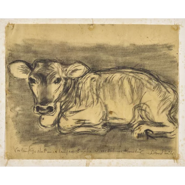 FRITZ EDUARD PAULI — Liegendes Kalb.