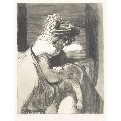 FRITZ EDUARD PAULI — "Stillende Mutter".