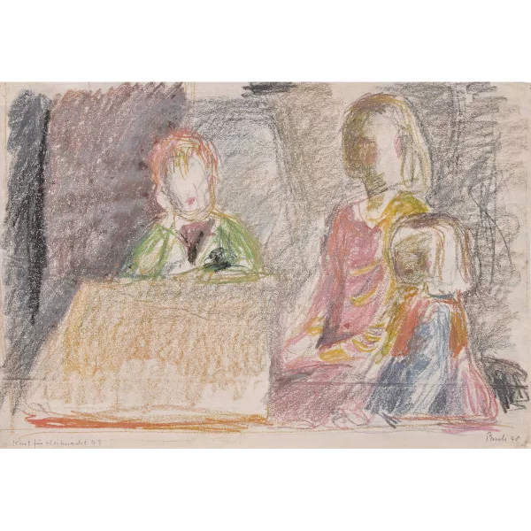 FRITZ EDUARD PAULI — Mutter und Kinder.