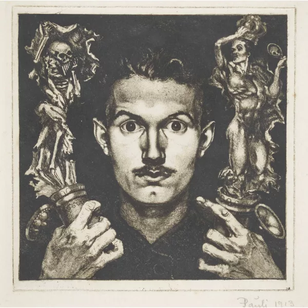 FRITZ EDUARD PAULI — "Selbstbildnis".