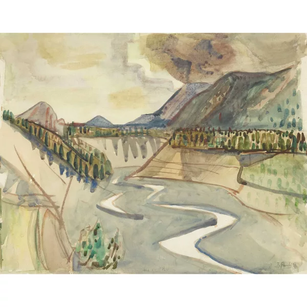FRITZ EDUARD PAULI — Flusslandschaft.