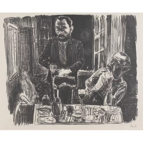 FRITZ EDUARD PAULI — Freunde am Fenster.