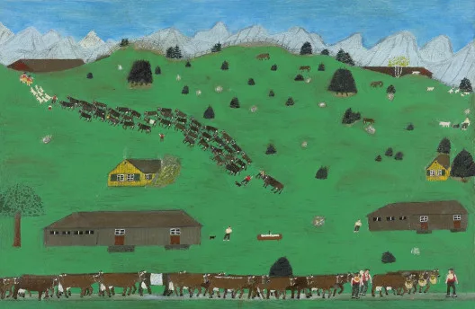 Fritz Frischknecht — Alpfahrt im Morgengrauen, 1962