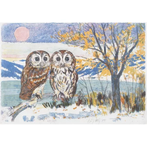 Fritz Hug — Zwei Eulen.