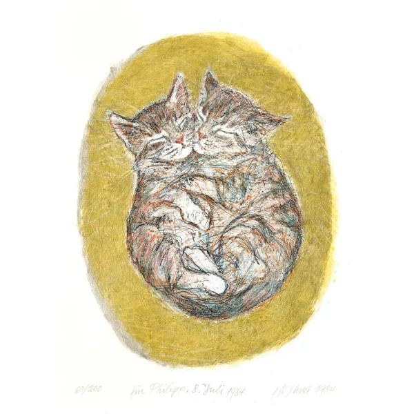 Fritz Hug — Zwei junge Katzen.