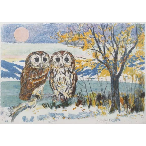 Fritz Hug — "Zwei Eulen".