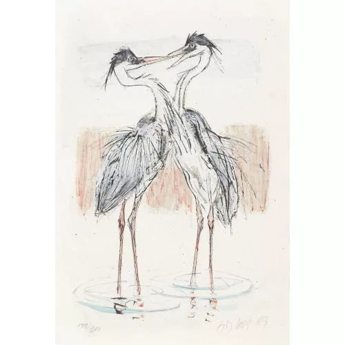 Fritz Hug — Zwei Reiher.